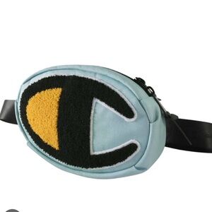 Champion Light Blue Aqua Waist Pack with Black and Yellow Logo